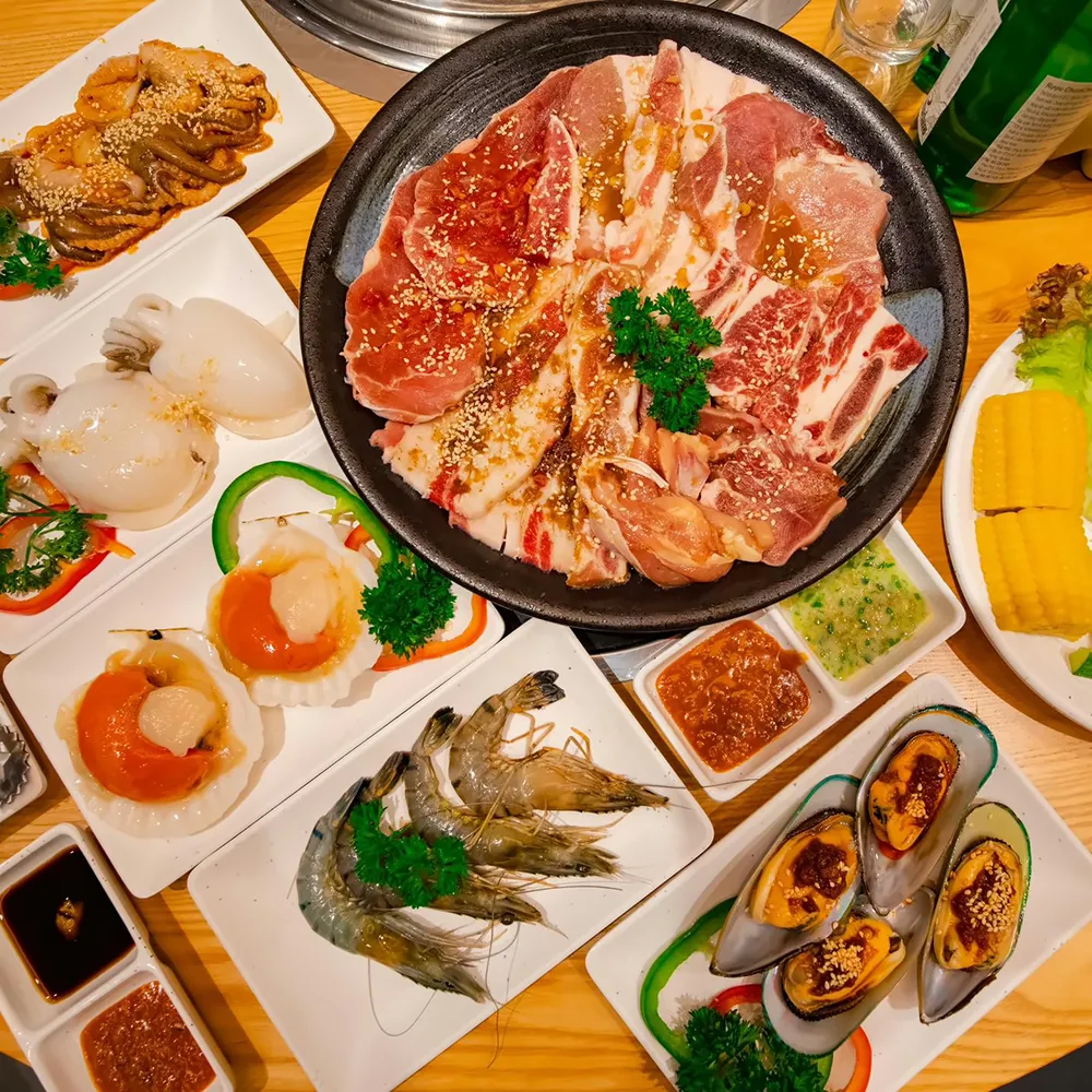 buffet thị nướng ở Huế